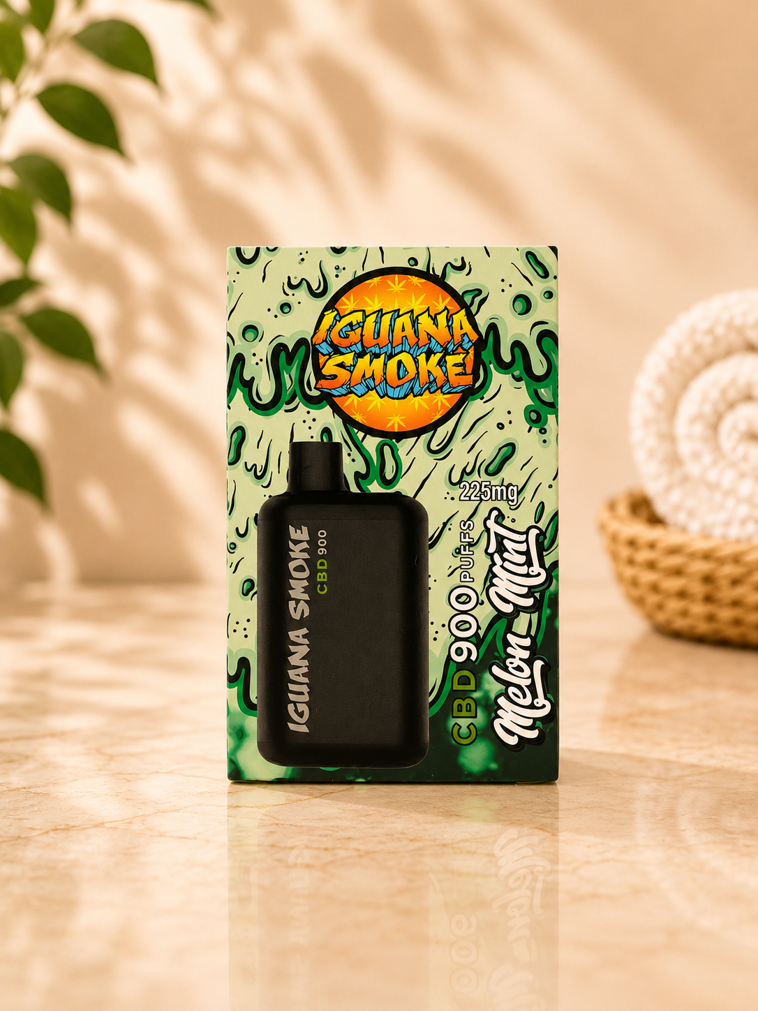 Iguana Smoke Melon Mint CBD 900 | Vaper Desechable con CBD