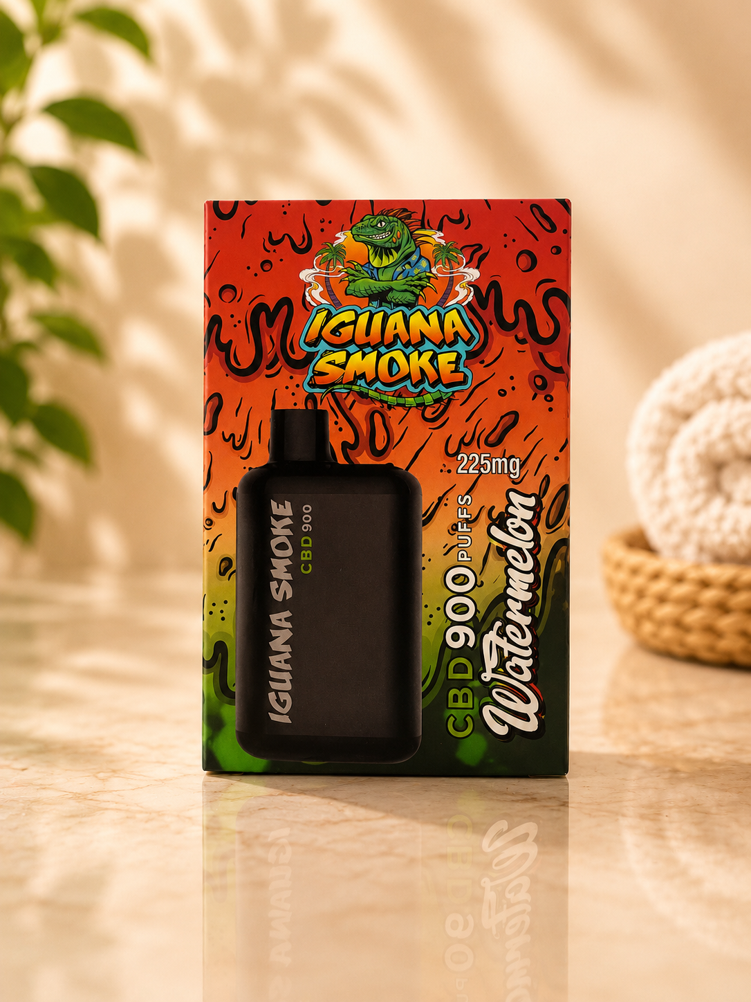Iguana Smoke Watermelon CBD 900 | Vaper Desechable con CBD