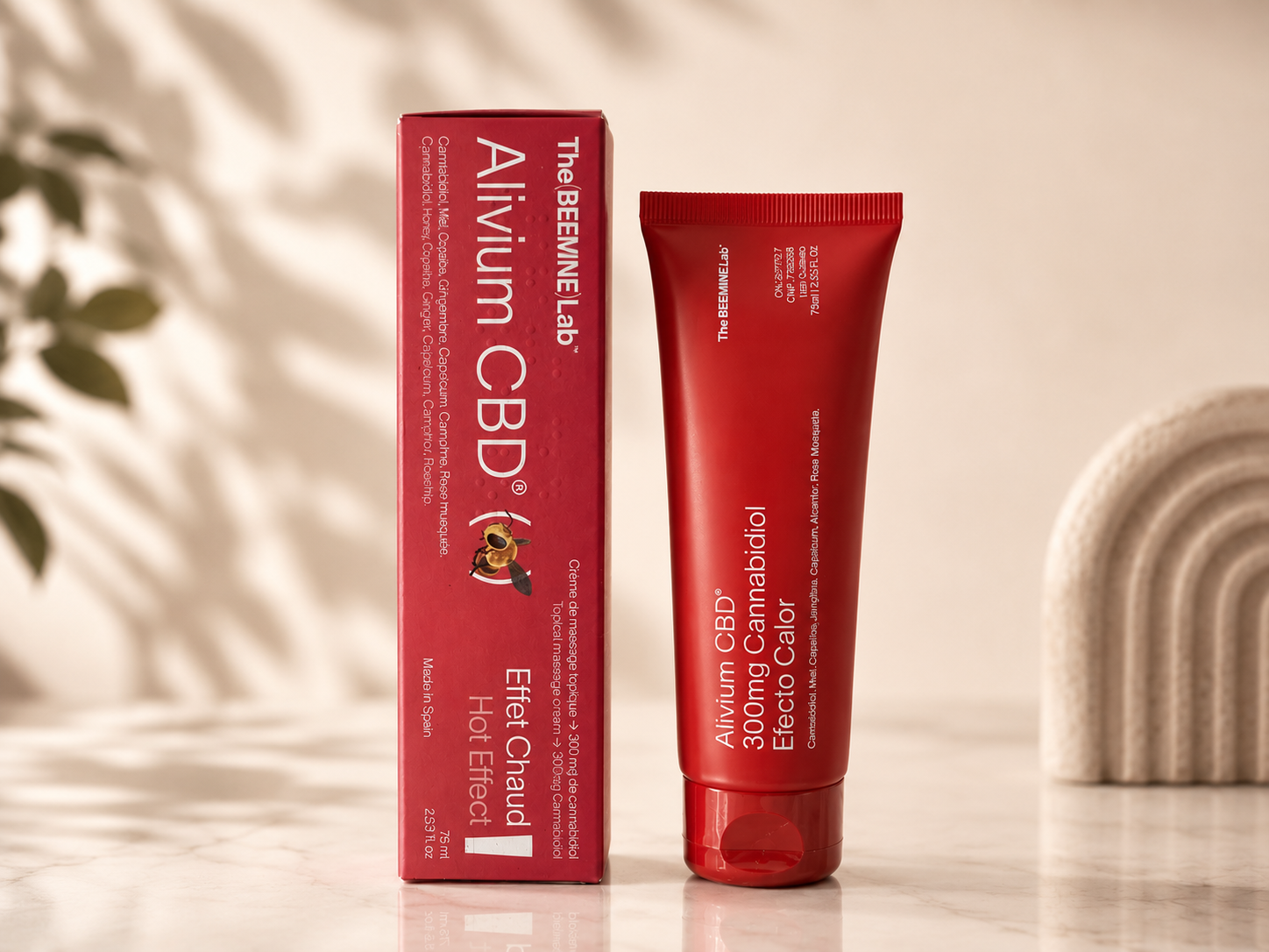 Alivium CBD 300 mg Efecto Calor | Crema de Masaje con CBD