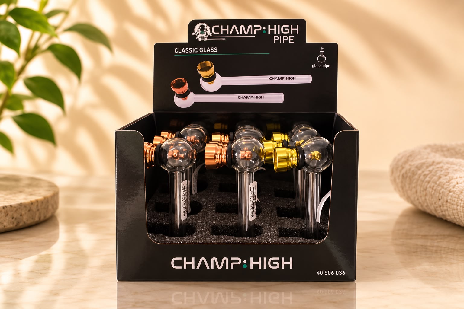Champ High Classic Glass Pipe | Pipa de Cristal